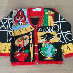 Vintage 1993 The Eagles Eye Teacher School Cardigan